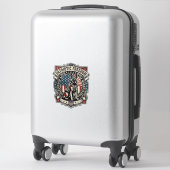 Sticker Chien de secours patriotique (Sur valise)