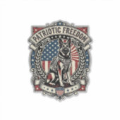 Sticker Chien de secours patriotique (Devant)