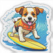 Sticker Chien de surf (Devant)