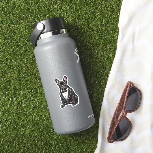 Sticker Chien de taureaux français à Tuxedo (HydroFlask Insitu)