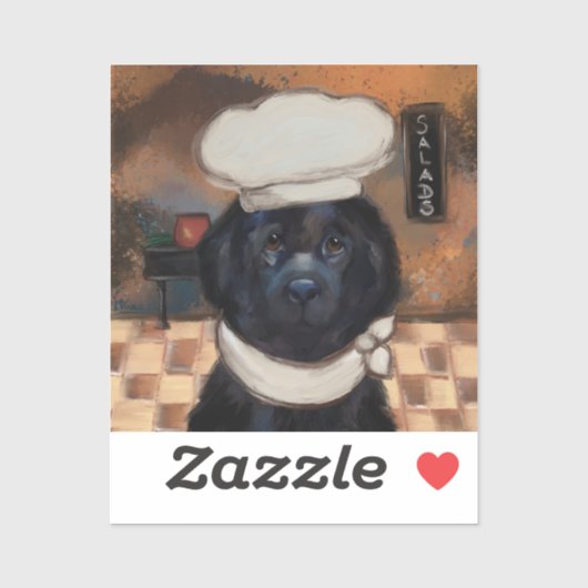 Sticker Chien de Terre-Neuve (Feuille)