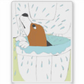 Sticker chien de toilette (Devant)