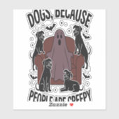 Sticker Chien d'Halloween éffrayant Fantôme Éffrayant 2 (Feuille)