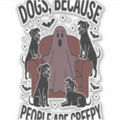 Sticker Chien d'Halloween éffrayant Fantôme Éffrayant 2 (Devant)