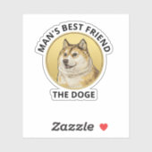 Sticker Chien Dogecoin Personnalisé (Feuille)