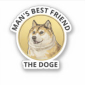Sticker Chien Dogecoin Personnalisé (Devant)