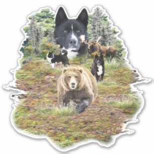 Sticker Chien d'Ours de Carélie    