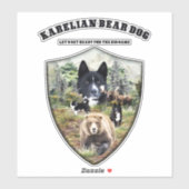 Sticker Chien d'ours karélien (Feuille)