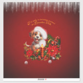 Sticker Chien drôle (Feuille)