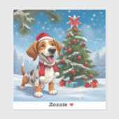 Sticker Chien du Père Noël (Feuille)