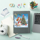 Sticker Chien du Père Noël (Couverture iPad)