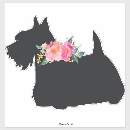 Sticker Chien écossais Terrier Scottie (Feuille)