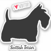 Sticker Chien écossais Terrier Silhouette Scottie (Devant)