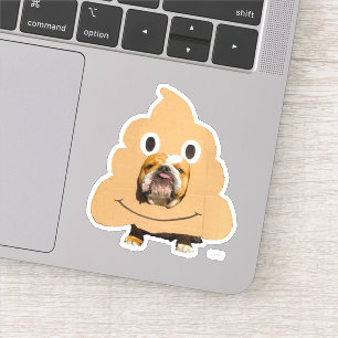 Sticker Chien en en costume Emoji de la pop