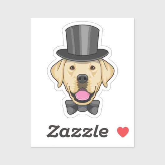 Sticker Chien en forme de chambre avec mâchoire (Feuille)