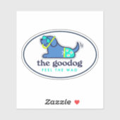 Sticker Chien en snorkeling ambiance Cape Cod (Feuille)