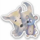Sticker Chien et souris (Recto)