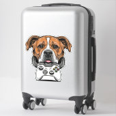 Sticker Chien Gamer - Jeu vidéo (Sur valise)