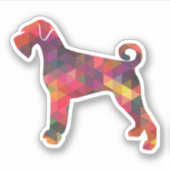 Sticker Chien géant Schnauzer Motif géométrique Silhouette (Devant)