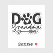 Sticker Chien Grand-mère Chien-chien Funny Propriétaire Ch (Feuille)