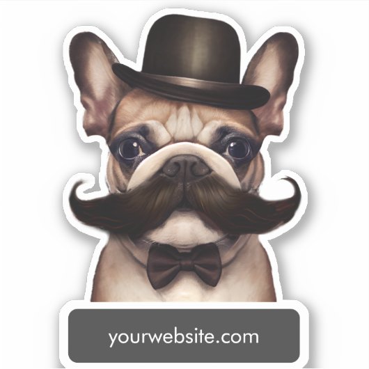 Sticker Chien Grooming French Bulldog Promotionnels (Devant)