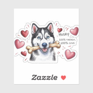 Sticker Chien Husky