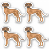 Sticker Chien lionhound africain Brown de Rhodesian Ridgeb (Devant)