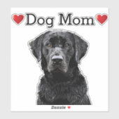 Sticker Chien Maman Mignonne Coeur Noir Lab Animal Car (Feuille)