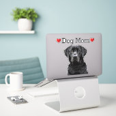 Sticker Chien Maman Mignonne Coeur Noir Lab Animal Car (Ordinateur portable sur le bureau)