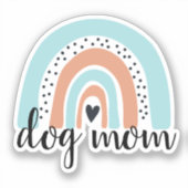 Sticker Chien maman Rainbow Blue Peach (Recto)