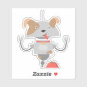 Sticker Chien Mia (Feuille)