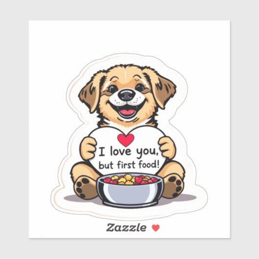 Sticker Chien mignon (Feuille)
