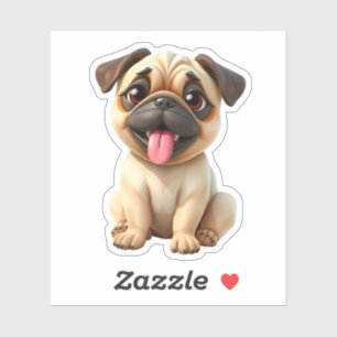 Sticker Chien mignon Carlin