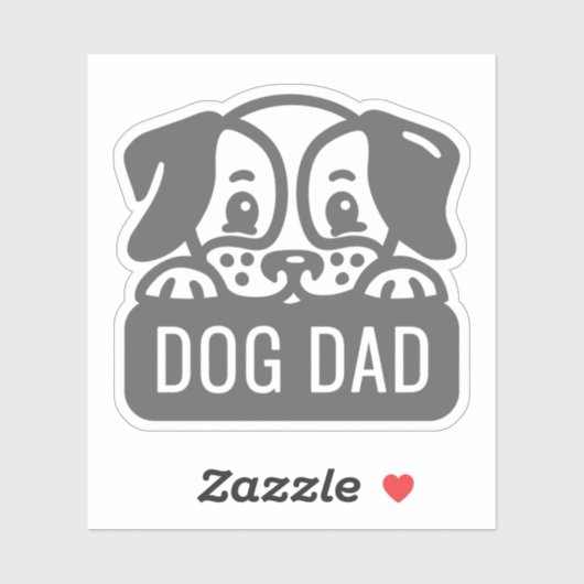 Sticker Chien papa (Feuille)