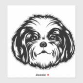 Sticker Chien Shih Tzu (Feuille)