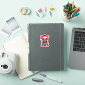 Sticker Chien-taureau français de Noël mignon (Couverture iPad)