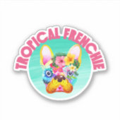 Sticker Chien-taureau français tropical, lumineux et color (Devant)