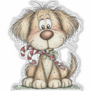 Sticker Chien Vintage Adorable et Fantaisiste