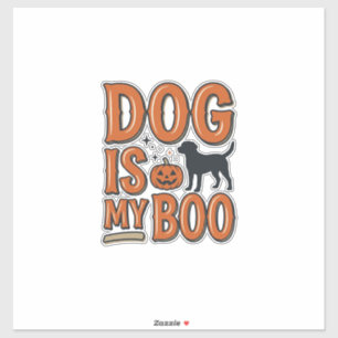 Sticker Chien Vintage Est Mon Boo Halloween Conception de