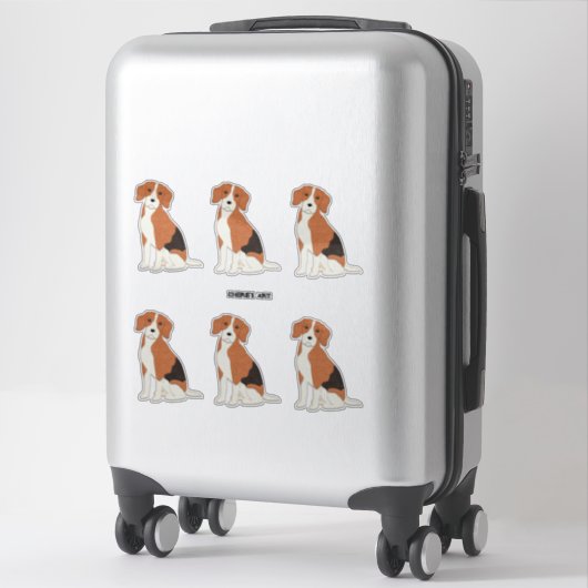 Sticker Chiens Beagles, à l'air mignon (Sur valise)