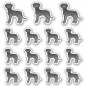 Sticker Chiens caricaturaux noires Great Dane (Devant)