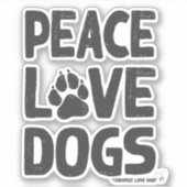 Sticker Chiens d'amour pour la paix © GraphicLoveShop (Devant)