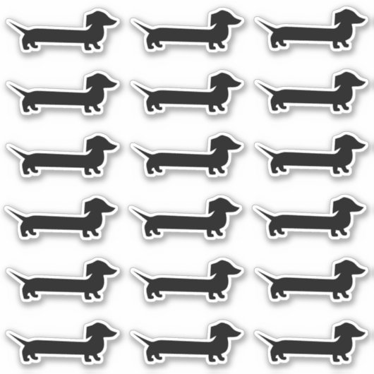 Sticker Chiens de Dachshund extra longs (Devant)