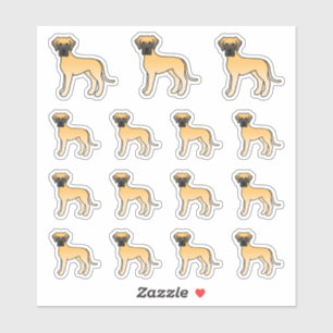 Sticker Chiens de dessin animé mignons de type Grand Danoi