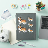Sticker Chiens de dessin animé mignons Rough Collie Sable (Couverture iPad)