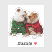 Sticker Chiens de Noël en pulls (Feuille)