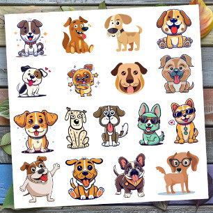 Sticker Chiens Drôles Série 2