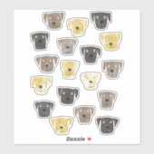 Sticker Chiens du Labrador (Feuille)