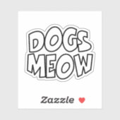 Sticker Chiens Meow (Feuille)