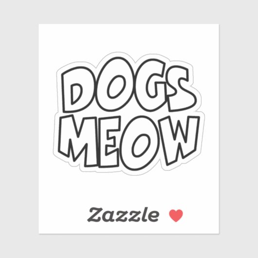 Sticker Chiens Meow (Feuille)